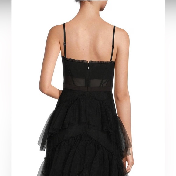 Betsy & Adam Black Tulle Ballgown in Size 0 - Picture 4 of 5